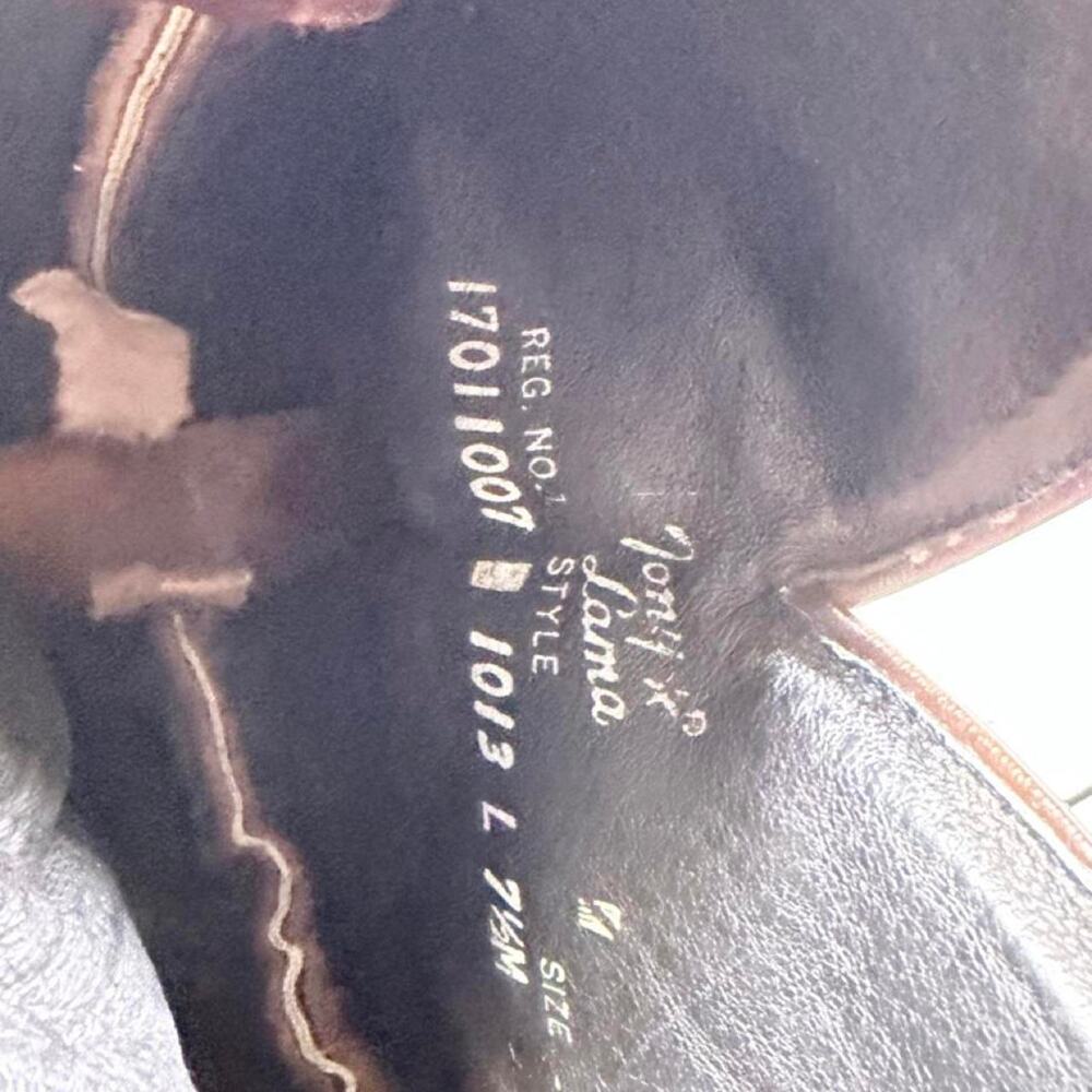 Tony Lama Brown Leather Heeled Cowboy Boots - Picture 8 of 8